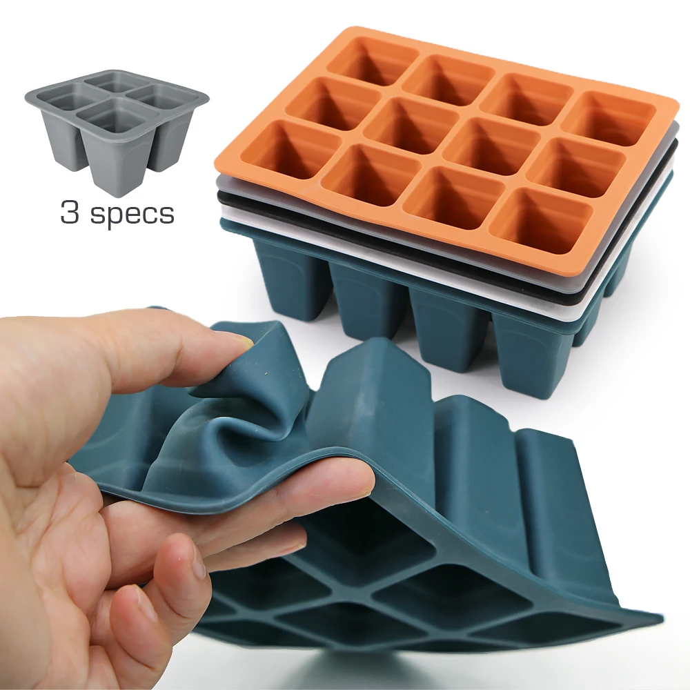Silicone 4/6/12 Cell Vegetable Seed Starting Tray Greenhouse Nursery Seedling Germination Container Plants Propagation Grow Box 1