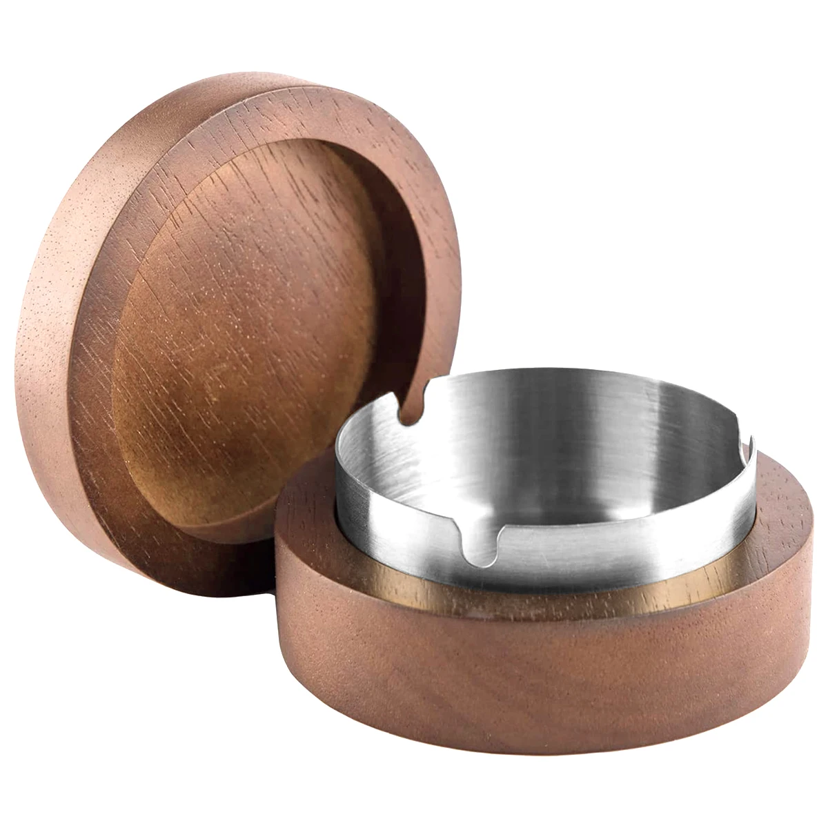 LeesephAshtraysforCigarettesAshTraywithLidWoodenAshtrayfor