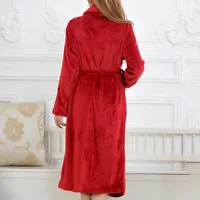 Kimono Long Smile Nightdress, Chemise de nuit en glouton chaud, Peignoir, Vêtements de nuit décontractés, InDispensLingerie, Thicken Homewear, Winter 5