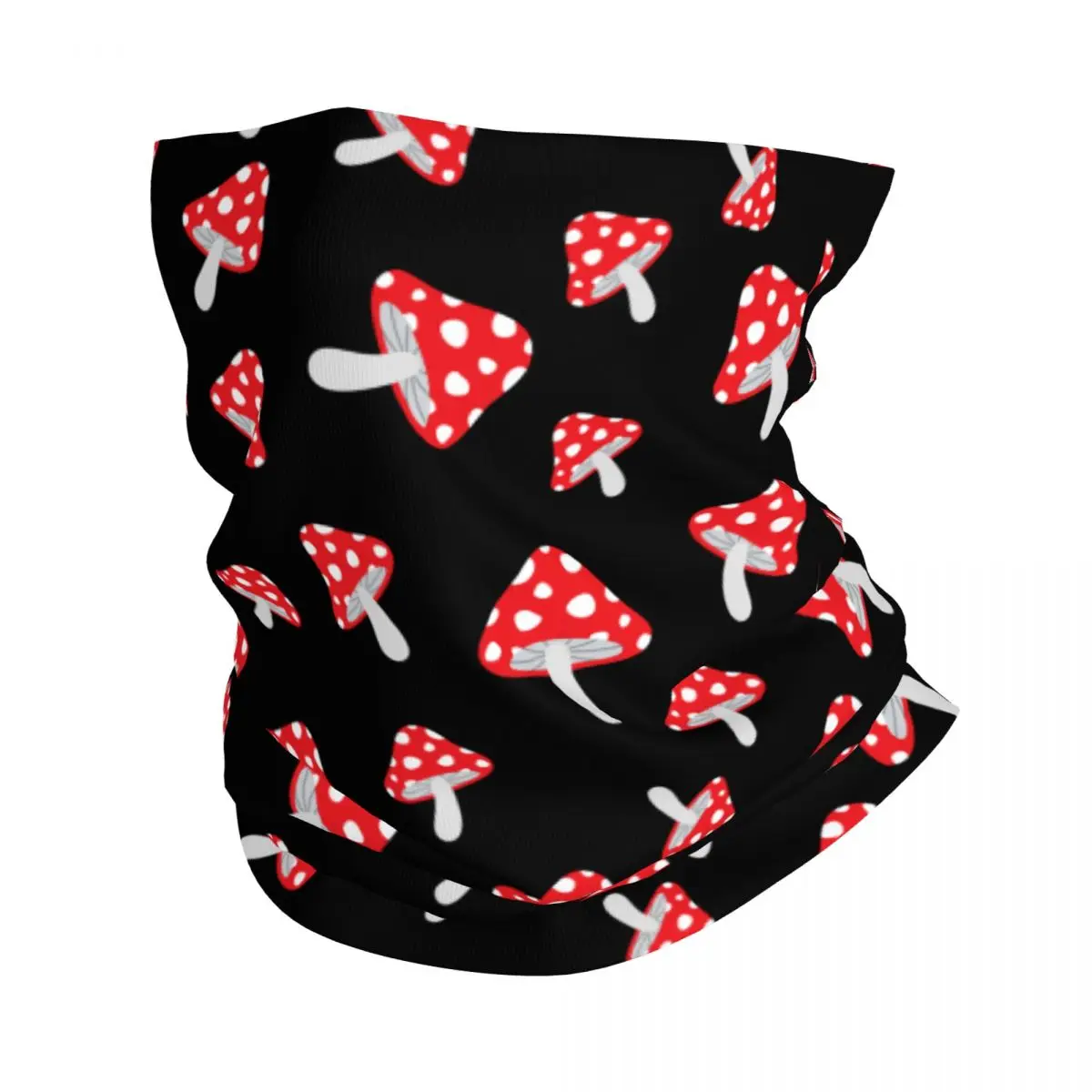 

Cute Cartoon Forest Mushrooms Bandana Neck Cover Printed Balaclavas Face Mask Scarf Warm Headband Hiking Unisex Adult Windproof