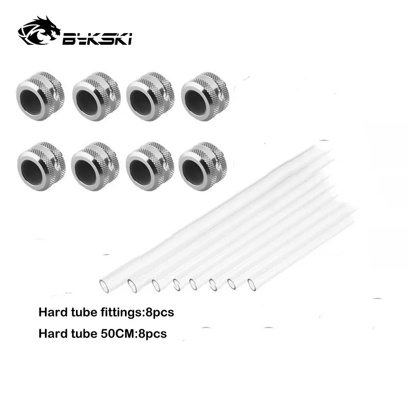 その他 BYKSKI OD16mm Hard Tube Fitting Silver Bykski Hard Tube Fittings Kit , Multiple Colour 90 Degree, Anti