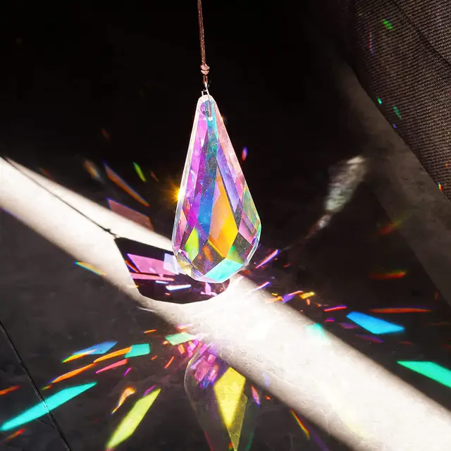 H & D 120 Mm -Es Szivárványos Kristálycsepp Prizma Napsütő Függő Medál Dísz Ablak Otthoni Esküvői Dekorációs Kiegészítők - Image 2