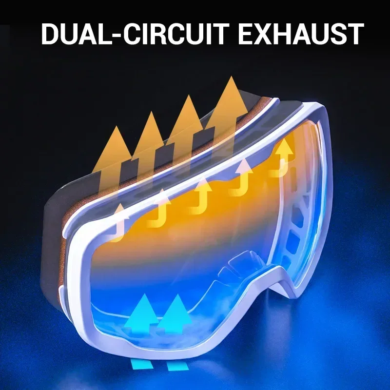 Kapvoe Kids Snow Goggles Boys Skiing Sunglasses Child Professional Anti-fog  Snowboard Goggles Double UV400 Kids Mask Glasses