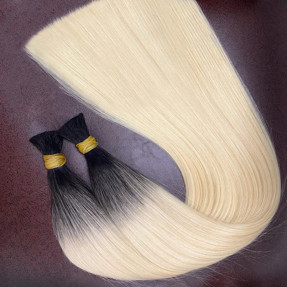 黒曜石、バルク拡張、生および未処理のための未処理の金髪のブロンドの髪、横糸、ベトナム人とインド、1b-613