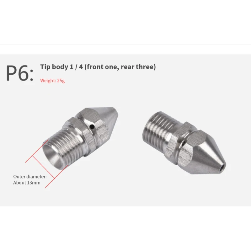 2PCS Top Spray Connect Joint Replacement Stainless Steel Front And Rear Three/six Cleaning Machine Wire Pipe Special