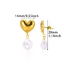 Boucles d'oreilles circulaires pour femmes, Vintage, Punk, Baroque, perles, Clip d'oreille en acier inoxydable, bijoux pour femmes, Imitation de perles, cadeau Mujer