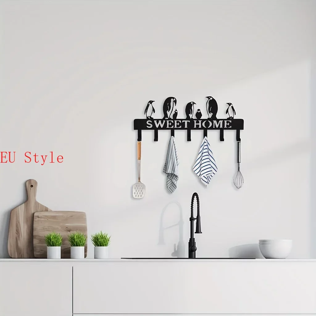 

Multi-Purpose Penguin Coat Hook Organizing Keys Clothes Towel Use Multi-functional Decorative Hangers Coat Rack Umbrella Holder