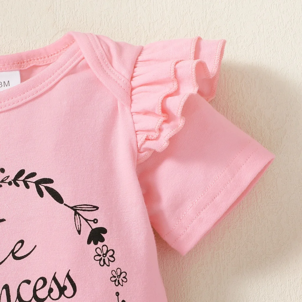 0-18 Months Newborn Baby Girl Clothing Ruffle Short Sleeves Bodysuit+Wave Point Shorts +Headband 3PCS Summer Clothes Outfit Set 3