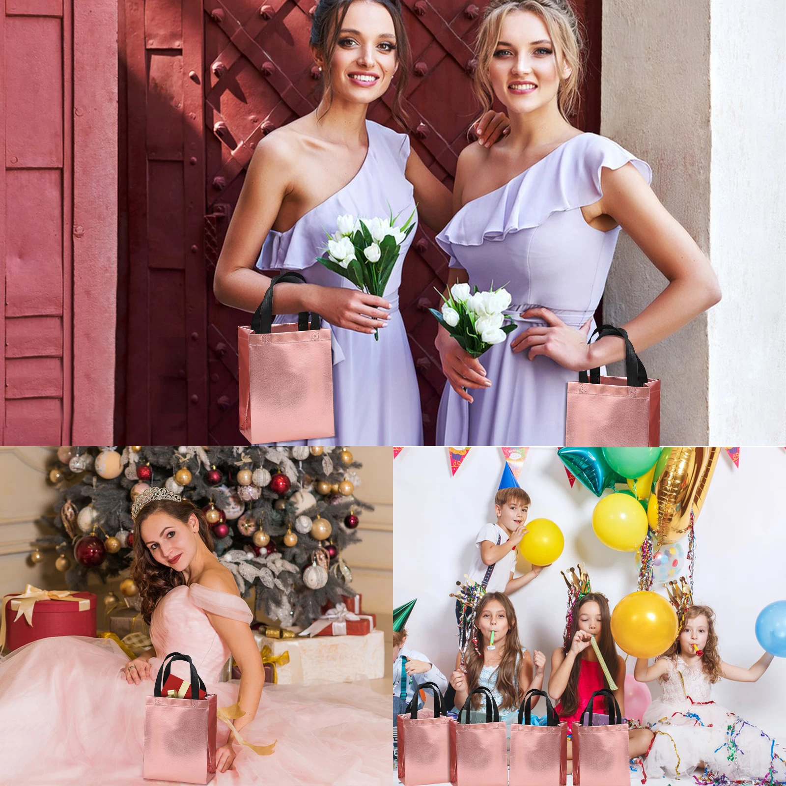 20pcs Aluminized Film Non-Woven Gift Tote Bags – Reusable Leak-Proof Shopping Bags for ... - SKU AFNB1919 - UGI Packaging