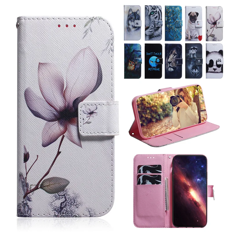 Premium Painted Flip Leather Magnetic Phone Cover
