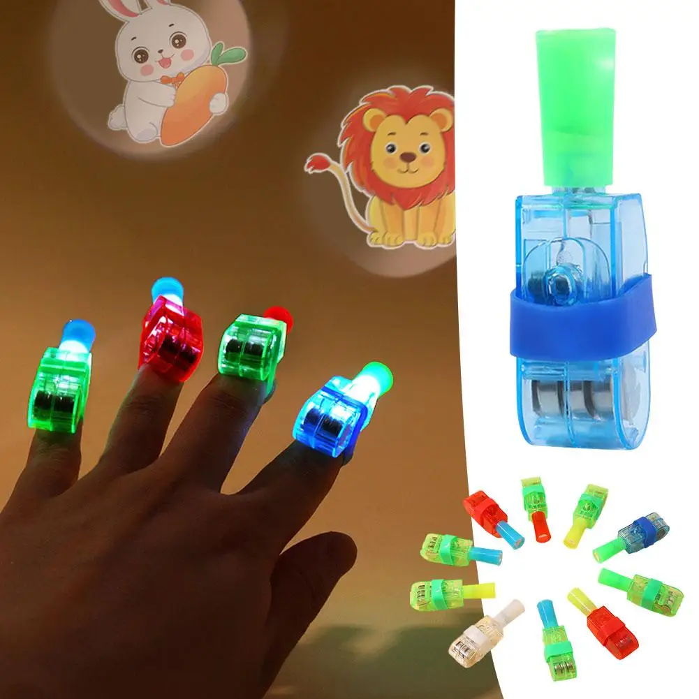 

Cartoon Projection Light Detachable Finger Light Light Concert Led Luminous Small Toy For Kids Children Gifts E8u6