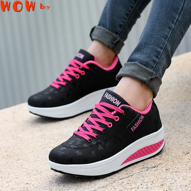 

Shoes Women Platform Shake Shoes Wedges Sneakers Chunky Comfortable Thick Bottom Sports Casual Shoes