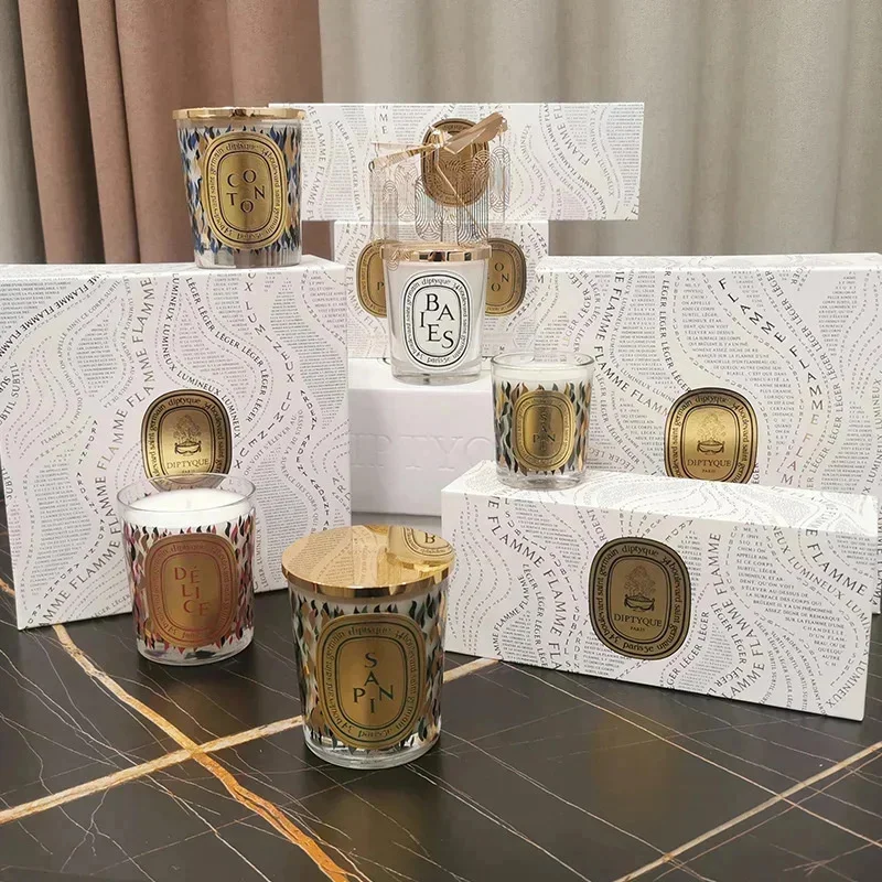 Diptyques-天然植物の香りのアロマテラピーキャンドルセット