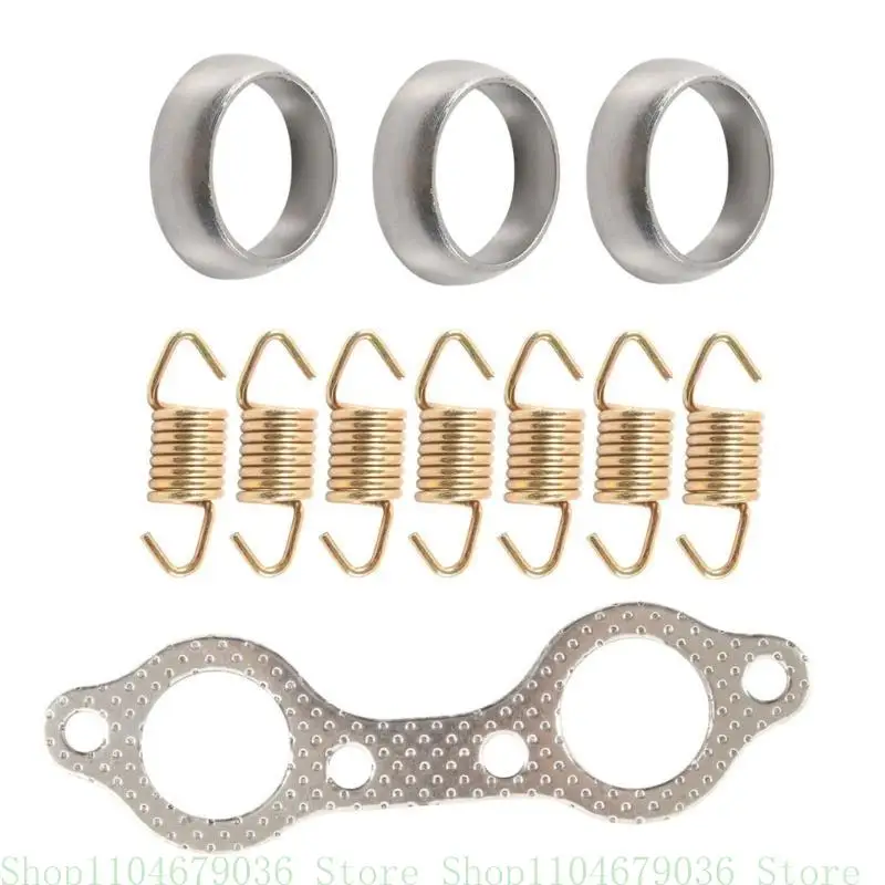 652F High Temperature Resistant Exhaust Manifold Gasket Spring Set Vehicle Exhaust Repair Tool Replaces 5250091 for Vehicles