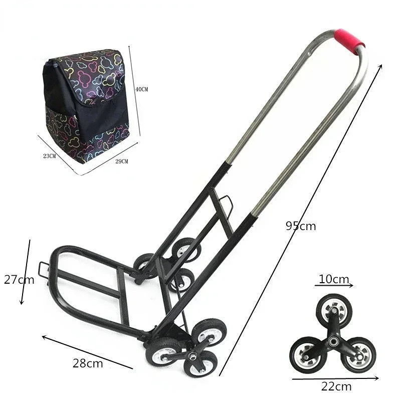 Folding Cart Hand Pulling Car, Household Grocery Shopping Rod, Stairs Carry, Climbing Stairs, Load Trailer, Household Goods