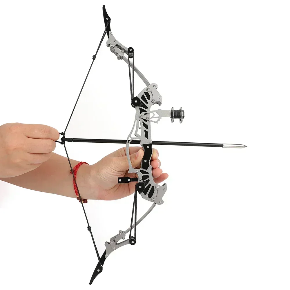 1set Archery Mini Compound Bow 16.4inch 16lbs Bow and Arrows Set for Outdoor/Indoor Toy Gift Entertainment Pocket Shooting Bows 5