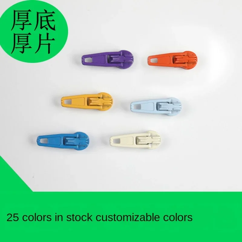 

3#25pcs Zipper Pull Pulls Slider Nylon with Metal Slider Cord Trck Replacement Deslizadores De Cremalleras Die Teeth Repair Kit