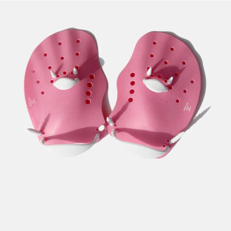 1 Pair Swimming Training Paddles Swim Hand Paddles Snorkeling Diving Gloves Fin Flipper Sports Silicone Palm