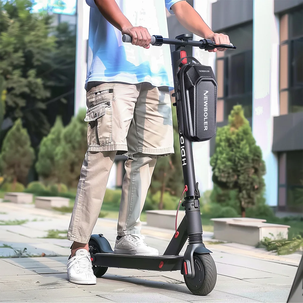 USB-Anschluss, elektrischer Roller, Vordertasche, Lenker, wasserabweisend, Schnellverschluss, 3 l/5 l, EVA, großes Fassungsvermögen, universell für Xiaomi Scooter – Detail 21