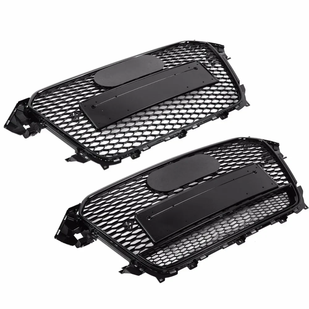 

For RS4 Style Front Sport Hex Mesh Honeycomb Hood Grill Gloss Black for Audi A4/S4 B8.5 2013-2016 car-styling accessories fast