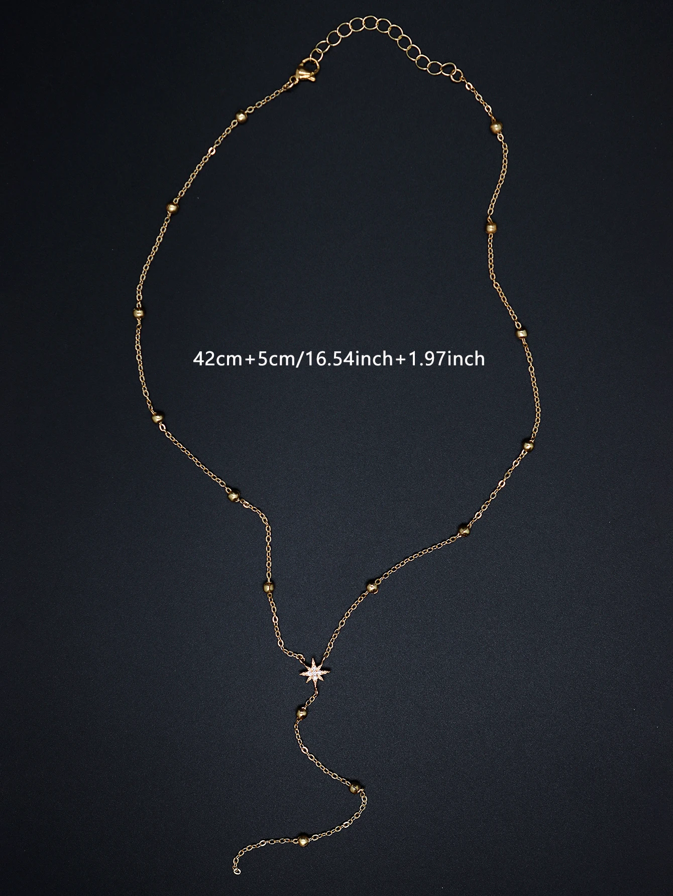 Y-shaped thin chain womens necklace