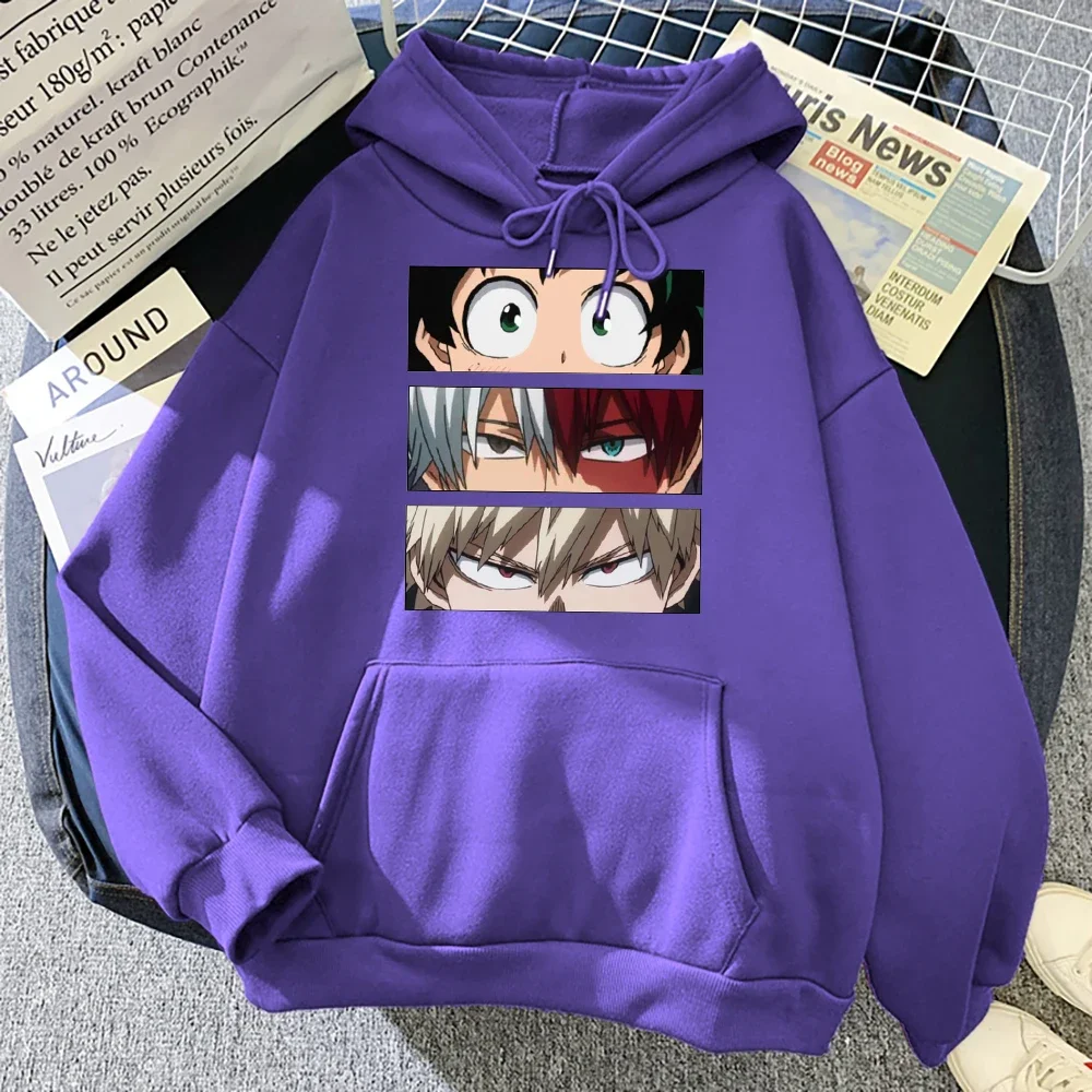 

My Hero Academia Characters Hoodies Men Autumn Winter Hooded Sweatshirts Loose Sportswear New Fleece Pullovers Clothing Man