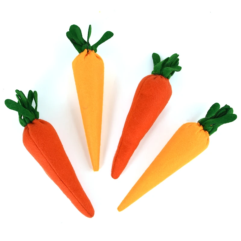 

3pcs Nonwoven Simulation Carrots Ornaments Artificial Carrot for Easter Home Decor Garden DIY Crafts Party Decorations Kids Toys