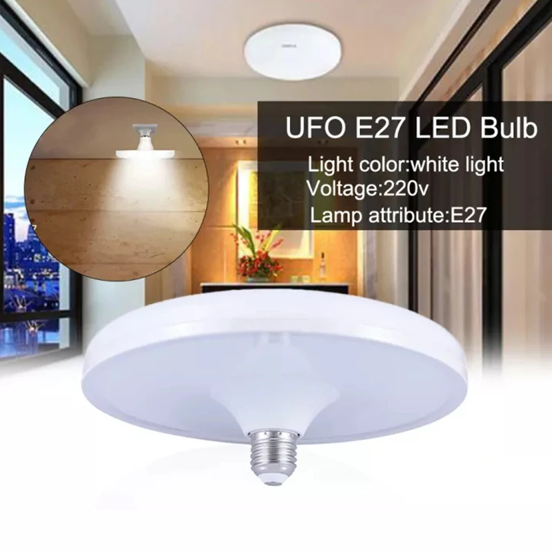 1pc LED 전구 E27 Led 램프 슈퍼 밝은 20W 220V UFO Led 조명 실내 흰색 조명 테이블 램프 차고 조명