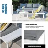 Sectional Sofa with Coffee Table All-Weather Patio Conversation Set with Cushions, Garden Sofas 5