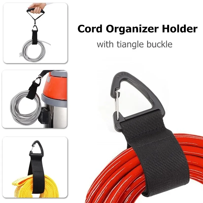 

Cord Organizer Holder with Triangle Buckle Wire Manager Power Cord Management Nylon Heavy Cord Storage Straps for Cables Hoses