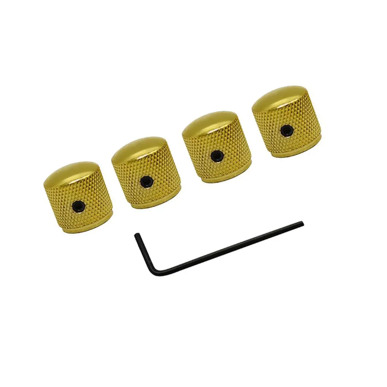 

4 Metal Tone Volume Speed Control Dome Knobs for Electric Guitar Bass Golden