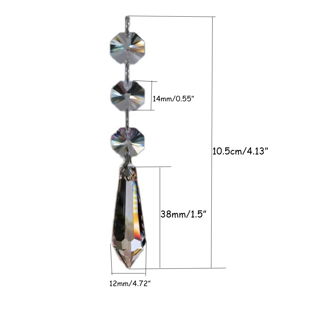 2PC Chakra Crystal Suncatcher Hanging Crystal Feng Shui Rainbow Prism Sparkling Christmas Presents