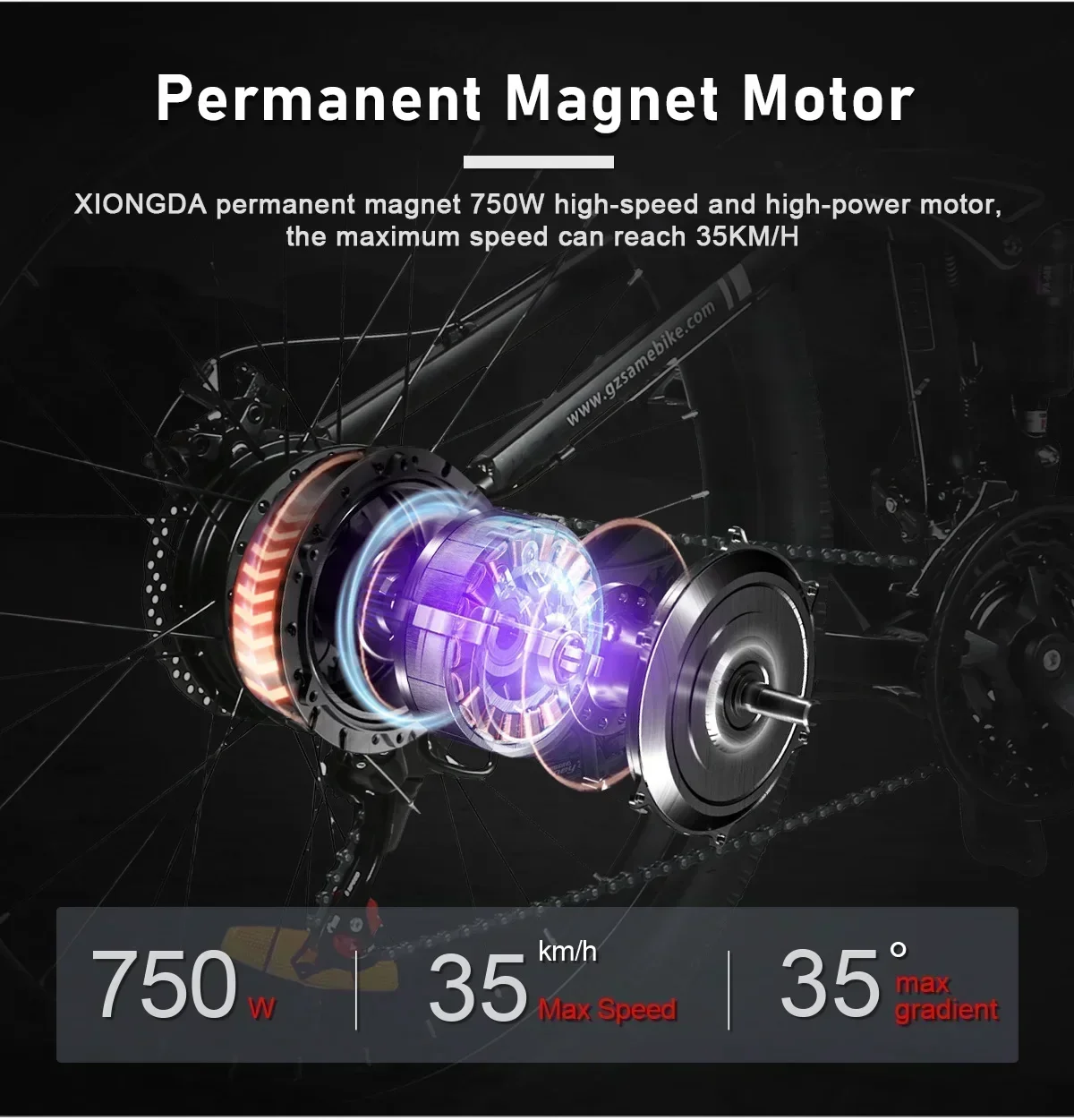 Mountain Off-Road Electric bicycle 750W Motor 12.5AH lithium battery 26-inch tire urban commuter E-Bike auxiliary Electric Bike