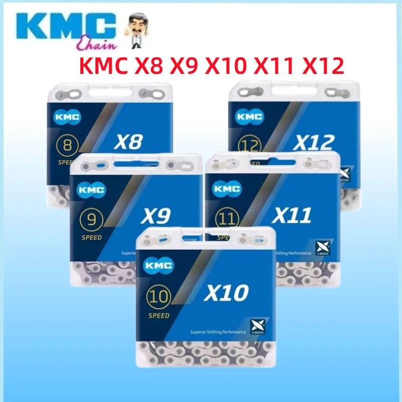 

KMC X8/X9/X10/X11/X12 Speed Bike Chain Road/MTB/Snow Bike Chain for M5100/M6100/M7100/M8100 8V/9V/10V/11V/12V Bike Chain