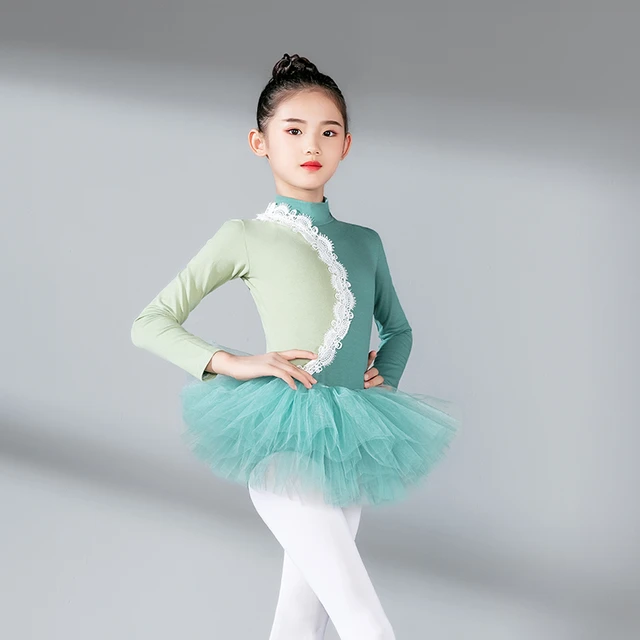 Disfraz de bailarina para niña, Ropa de baile con lentejuelas y flores,  leotardo Gimnástico, tutú de Ballet, novedad - AliExpress