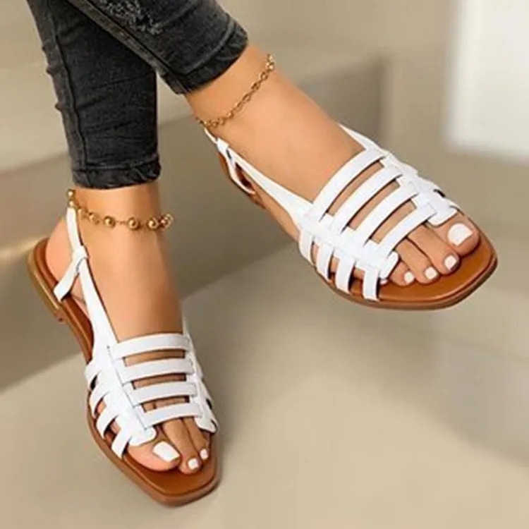 

Summer New Rome Flats Fashion Gladiator Sandals Women Casual Beach Sandals Women Casual Woven Sandals Sapatos De Mujer