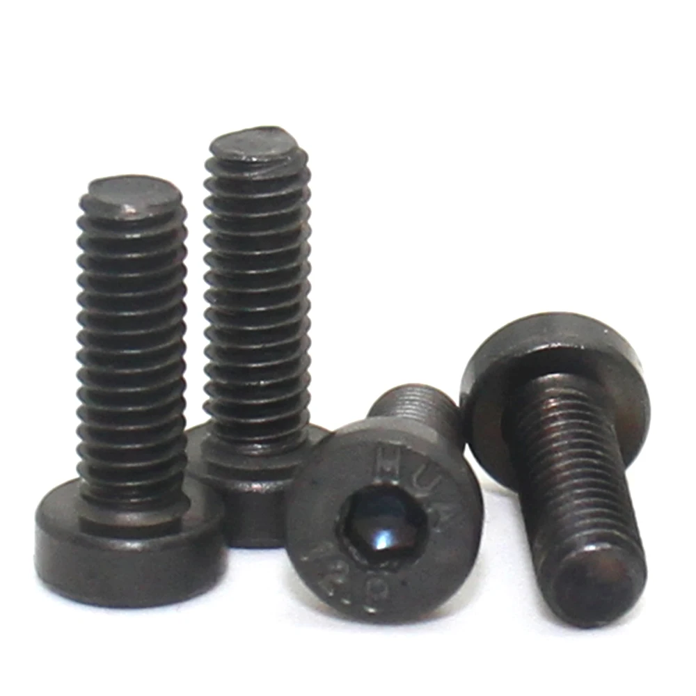 M3 M4 M5 M6 M8 M10 M12 Güteklasse 12,9, schwarzer Kohlenstoffstahl, ultradünn, Low-Profile-Sechskant-Innensechskantschrauben, Bolzen DIN7984 – Detail 2