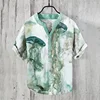 Cross border e-commerce clothing factory ethnic style Chinese character printing men's Hawaiian shirt casual short sleeved 5
