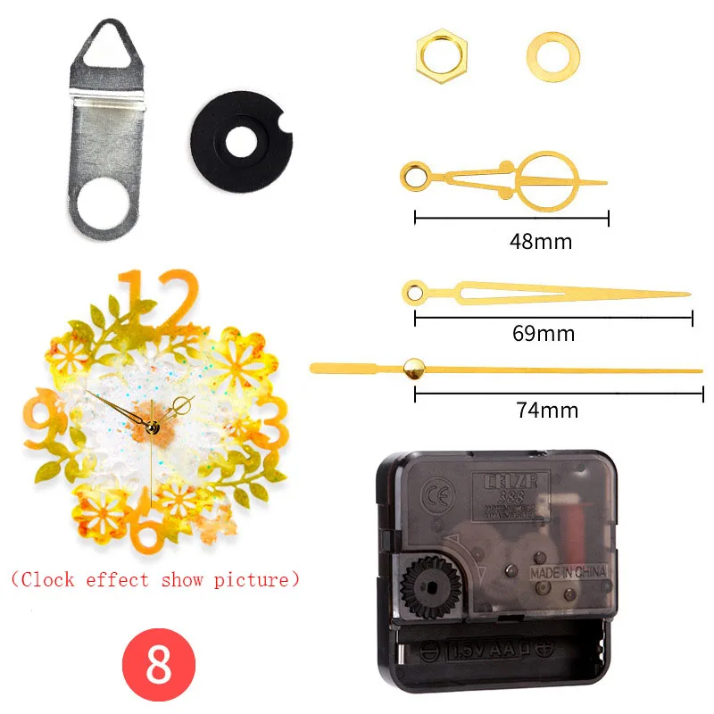 Kit De Moules D'horloge Ronds En Silicone, Pour Résine époxy, Kit De