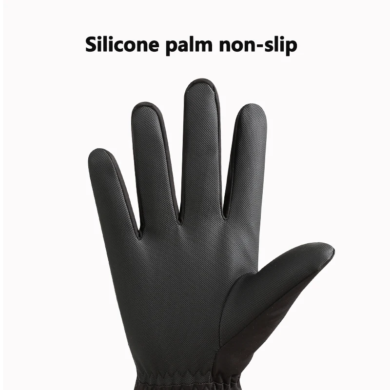 Winter couple ski gloves Thickened thermal gloves Adjustable close non-slip touch screen gloves Waterproof and cold-proof 5