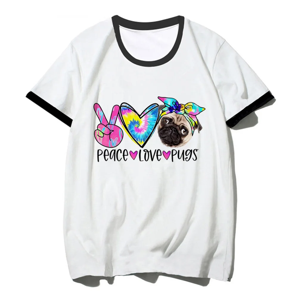 

Pug t-shirts women anime Y2K funny t-shirts female funny clothes