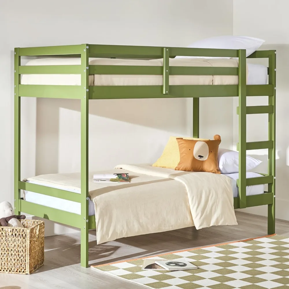 

Modern Twin-Size Children's Bed Frame Bedroom, Twin-Size, Olive Green