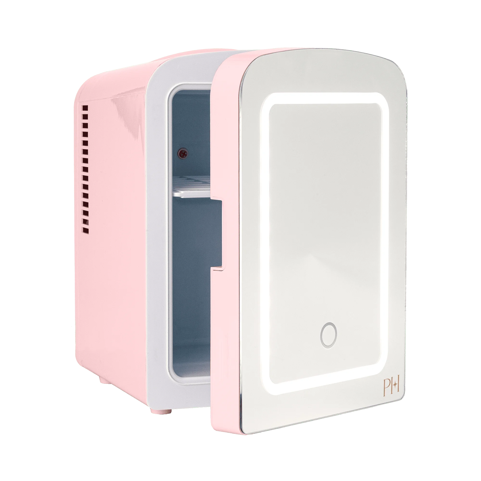 

Paris Hilton Mini Refrigerator & Personal Beauty Fridge, Mirrored Door w/ Light，w/ Built-In Carry Handle, 4 L, Pink | USA | NEW