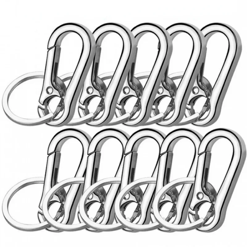 Keychain Carabiner Whistle Keychain Tactical Keychain Metal Gourd Buckle Keychain Climbing Hook Car Keychain Carabiner Shape Accessories 1/3/5Pcs
