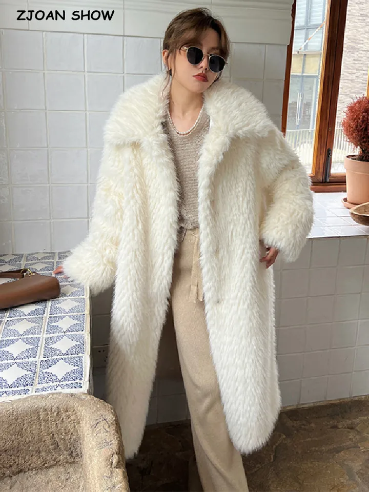ジャケット・アウター Wide collar hairy fur coat_ivory S1a8dc2b6d7f24c44aa84283e2b0b5