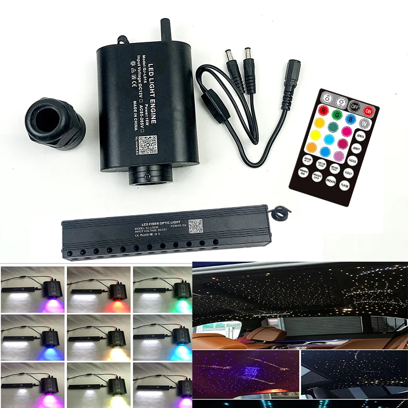 

Fiber Optic Star Light Kit app Car room Roof Starry Meteor sky Ceiling Shooting LED Combination lamp Cable Effect RF Control new