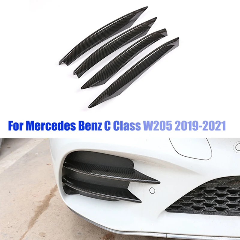 

Автомобильный передний бампер, противотуманные зеркальные полосы для Mercedes Benz C Class W205 2019-2021, воздушный Впускной решетчатый сплиттер, украшение