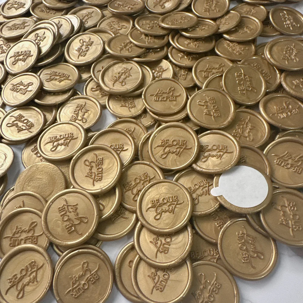 Finished wax seals self-adhesive Be my guest patterns For invitation cards envelope and gifts