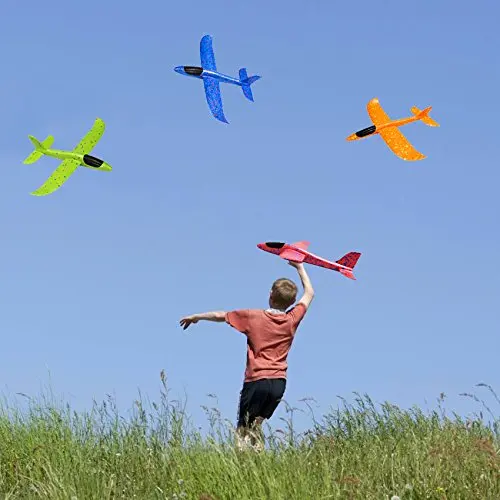 Foam Glider Planes Airplanes Hand Throwing toy 36cm 48cm Flight Mode Inertia Planes Model Aircraft for Kids Outdoor Sport 3