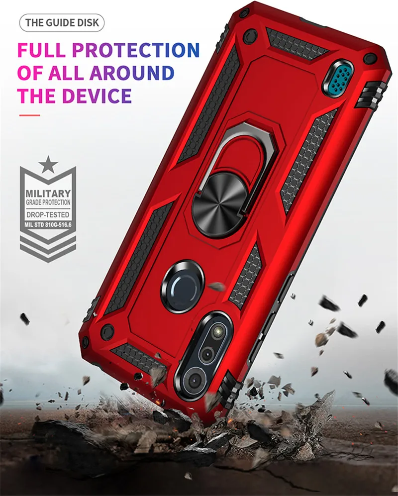 Phone Waterproof Case Iphone Case Magnetic Wireless Charging Case Phone Case Magnetic Case Magsafe Case Phone Protector Cover Leather Phone Case Ipod Cover Case Plastic Casing For Motorola Moto E5 E6 Plus E7 E7i Power Case Shockproof Magnetic ring Bracket Cover For Moto E6S E6i E